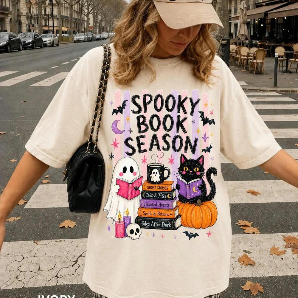 Shirt Halloween Book Lover S Tee, Ghost Reading Shirt